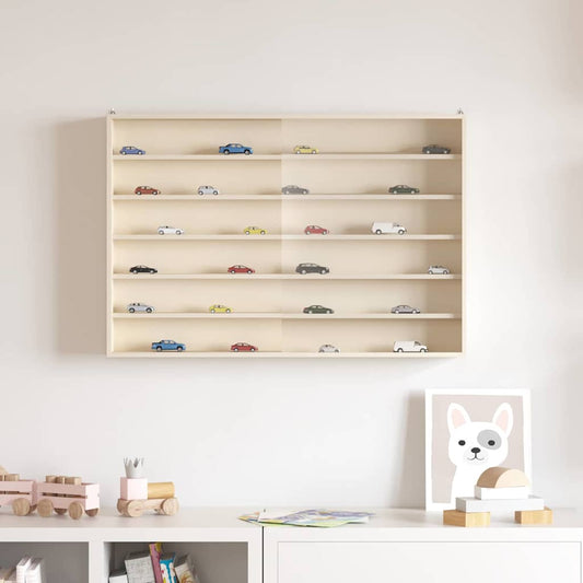 Holz-Sammelvitrine mit Regal Braun 80 x 8.5 x 54 cm Sperrholz
