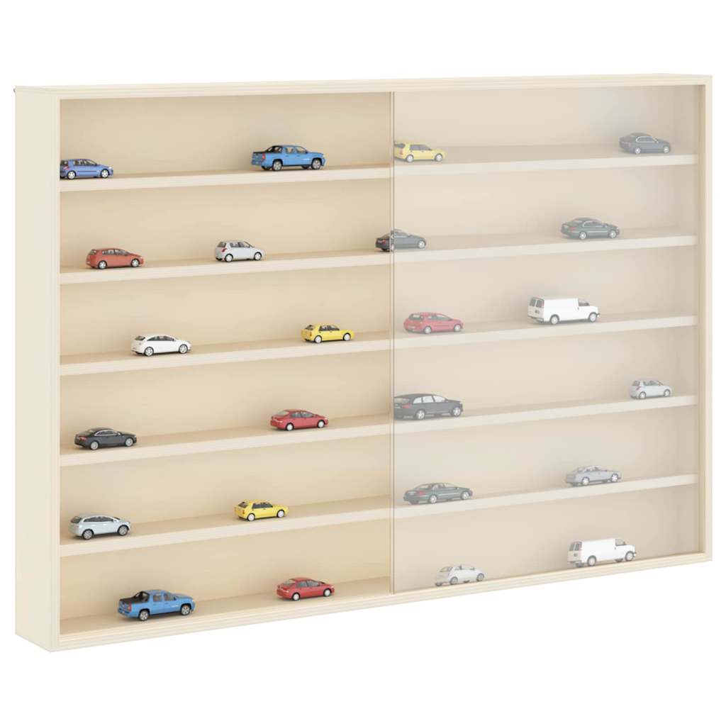 Holz-Sammelvitrine mit Regal Braun 80 x 8.5 x 54 cm Sperrholz