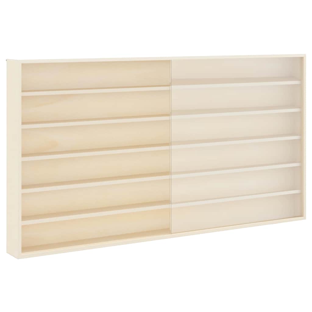 Holz-Sammelvitrine mit Regal Braun 100 x 8.5 x 54 cm Sperrholz