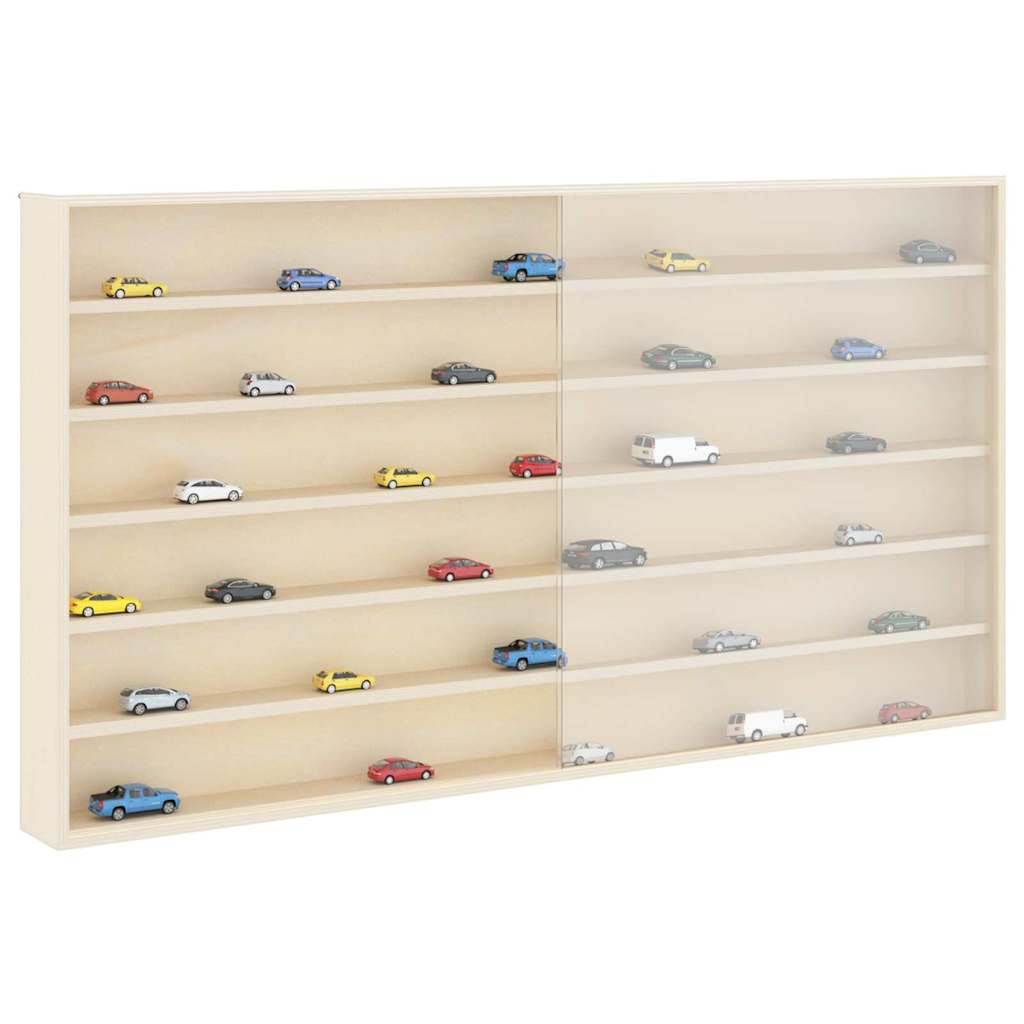 Holz-Sammelvitrine mit Regal Braun 100 x 8.5 x 54 cm Sperrholz