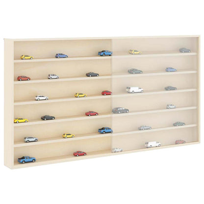 Holz-Sammelvitrine mit Regal Braun 100 x 8.5 x 54 cm Sperrholz