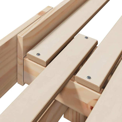 Ausziehbares Bettgestell für Kinder Braun 80 x 130 / 165 / 200 cm