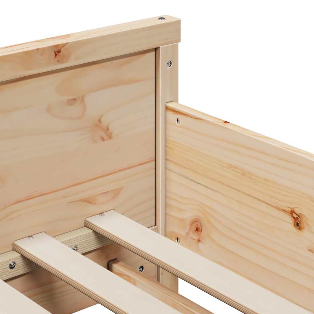 Ausziehbares Bettgestell für Kinder Braun 80 x 130 / 165 / 200 cm