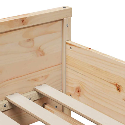 Ausziehbares Bettgestell für Kinder Braun 80 x 130 / 165 / 200 cm