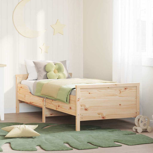 Ausziehbares Bettgestell für Kinder Braun 80 x 130 / 165 / 200 cm
