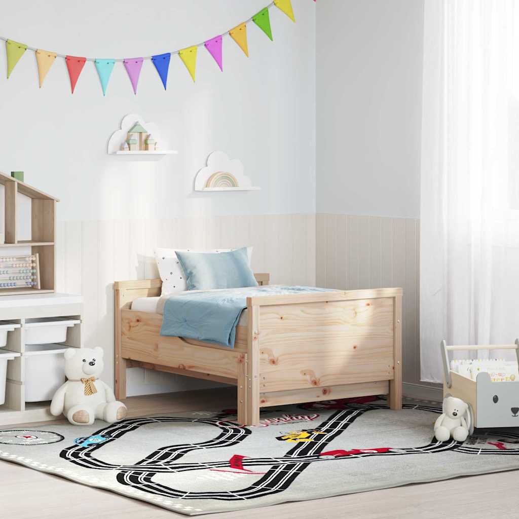 Ausziehbares Bettgestell für Kinder Braun 80 x 130 / 165 / 200 cm