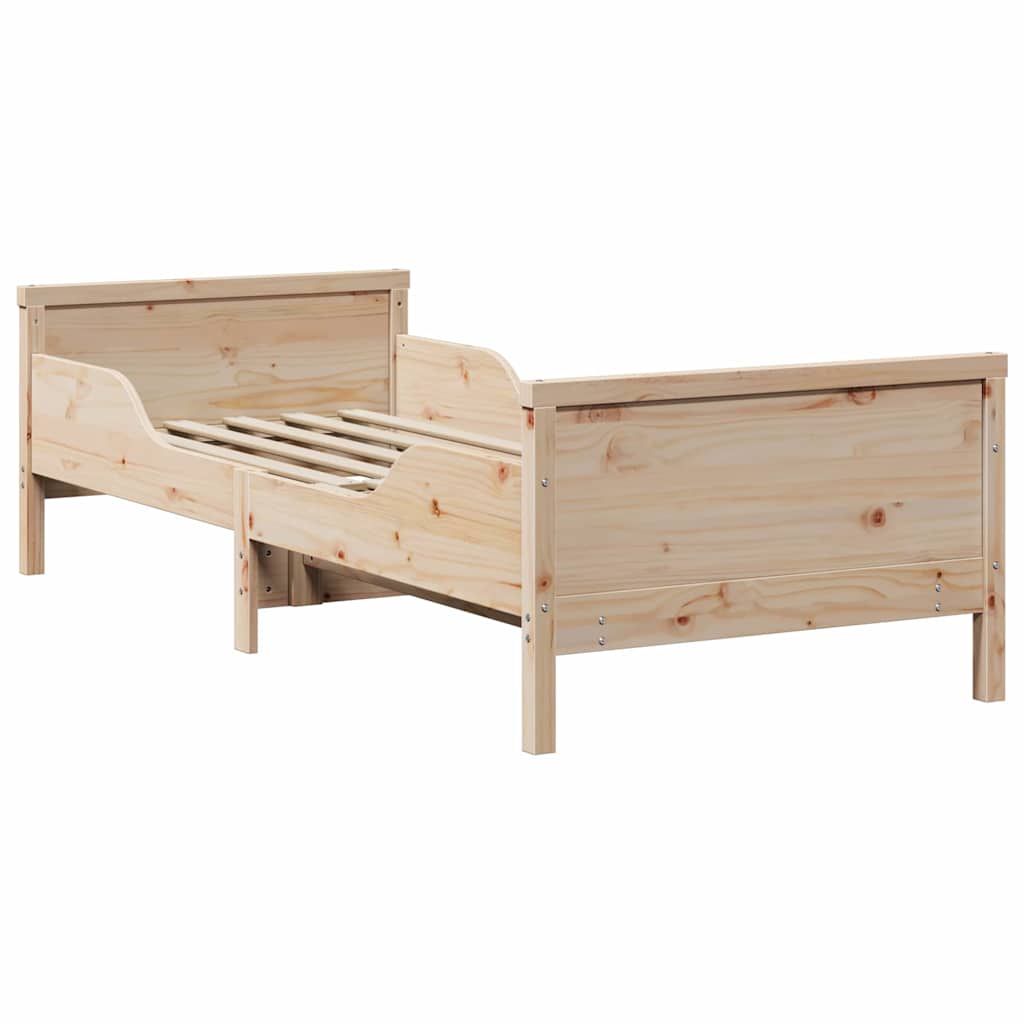 Ausziehbares Bettgestell für Kinder Braun 80 x 130 / 165 / 200 cm