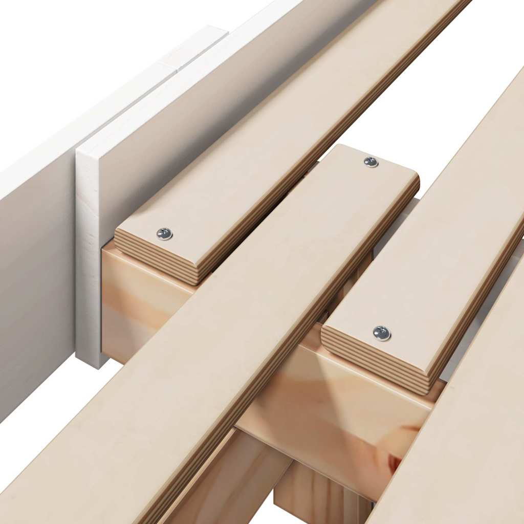 Ausziehbares Bettgestell für Kinder Weiß 80 x 130 / 165 / 200 cm