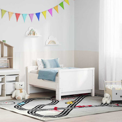 Ausziehbares Bettgestell für Kinder Weiß 80 x 130 / 165 / 200 cm