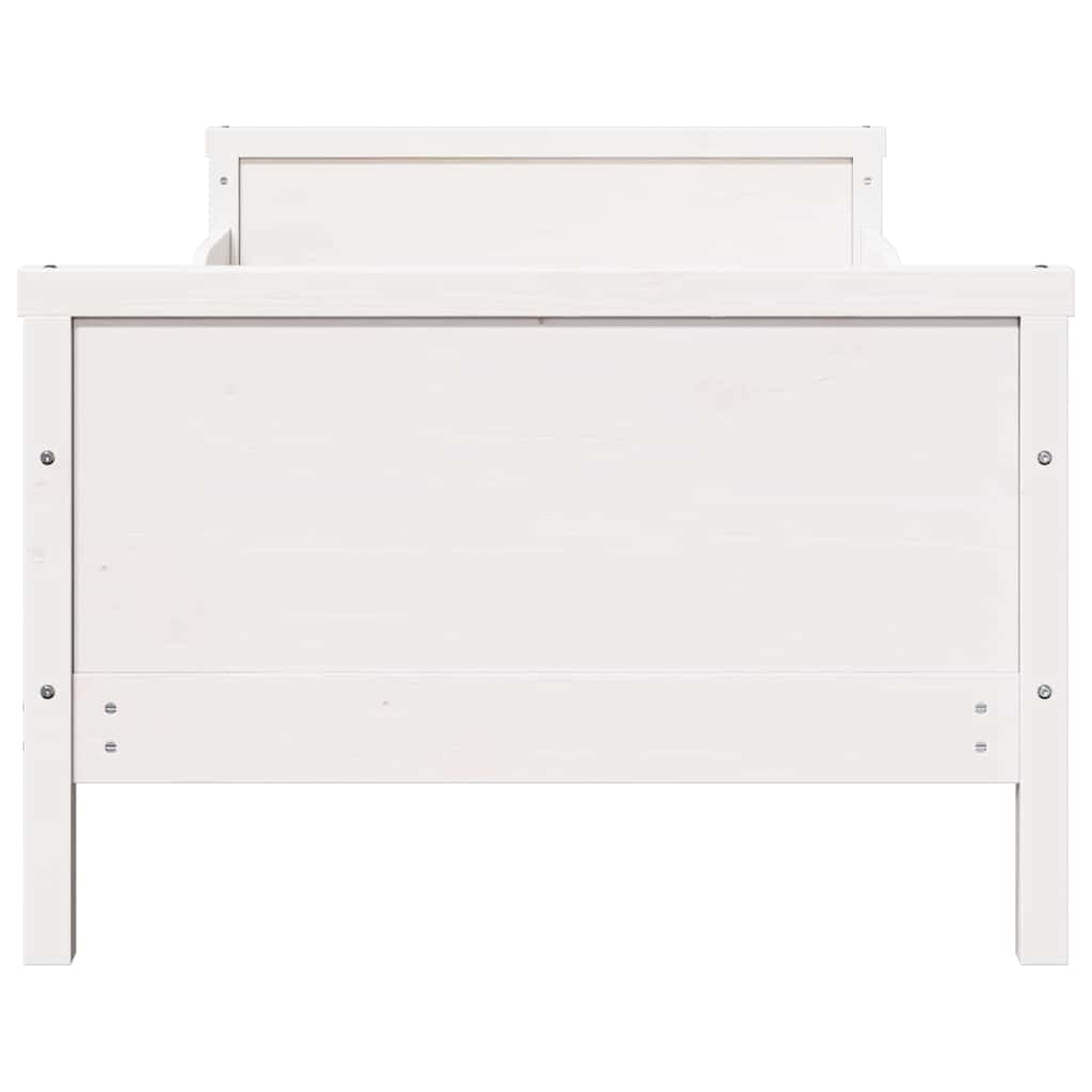 Ausziehbares Bettgestell für Kinder Weiß 80 x 130 / 165 / 200 cm