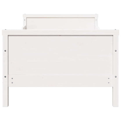 Ausziehbares Bettgestell für Kinder Weiß 80 x 130 / 165 / 200 cm