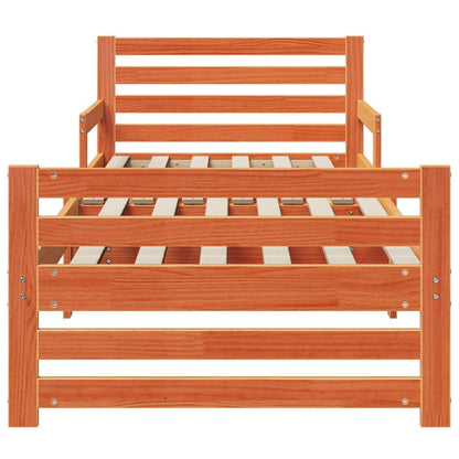 Ausziehbares Bettgestell für Kinder Sonstiges Wachsbraun