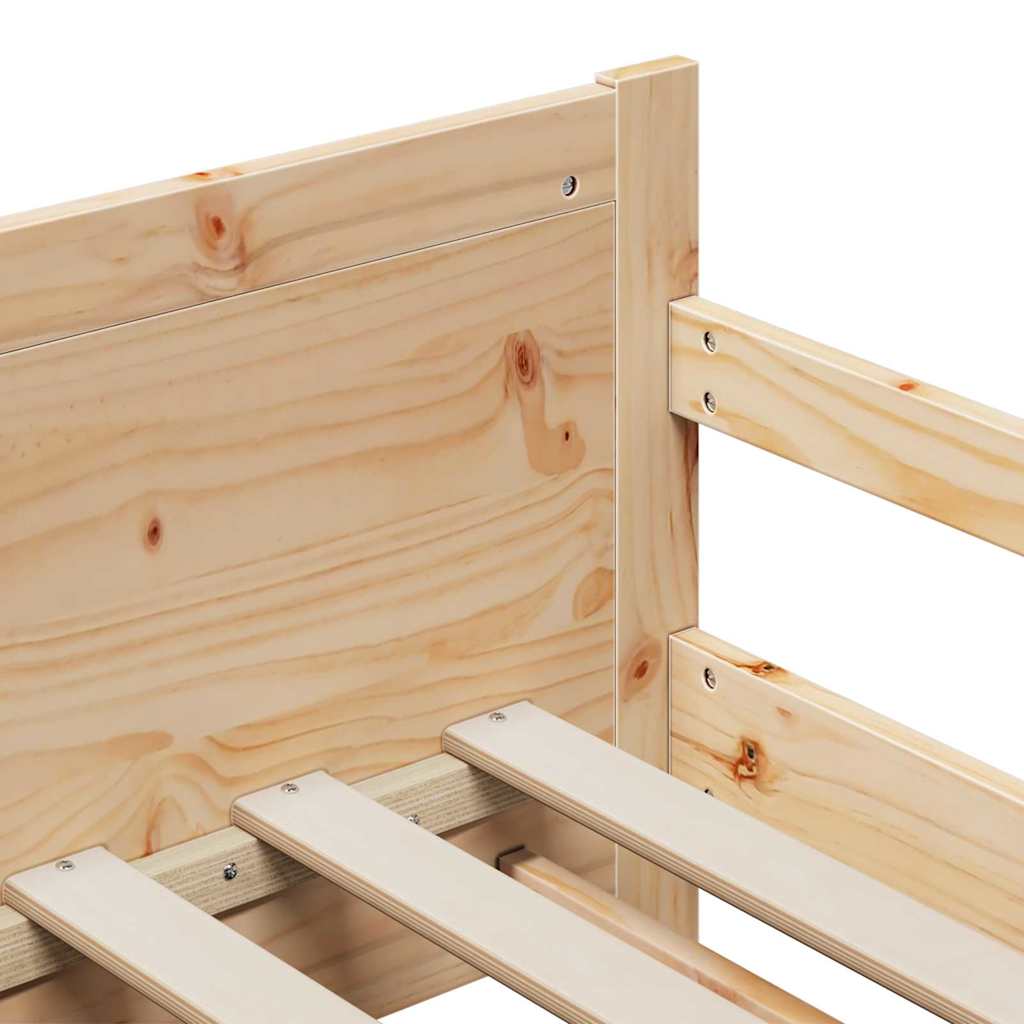 Ausziehbares Bettgestell für Kinder Braun 80 x 130 / 165 / 200 cm