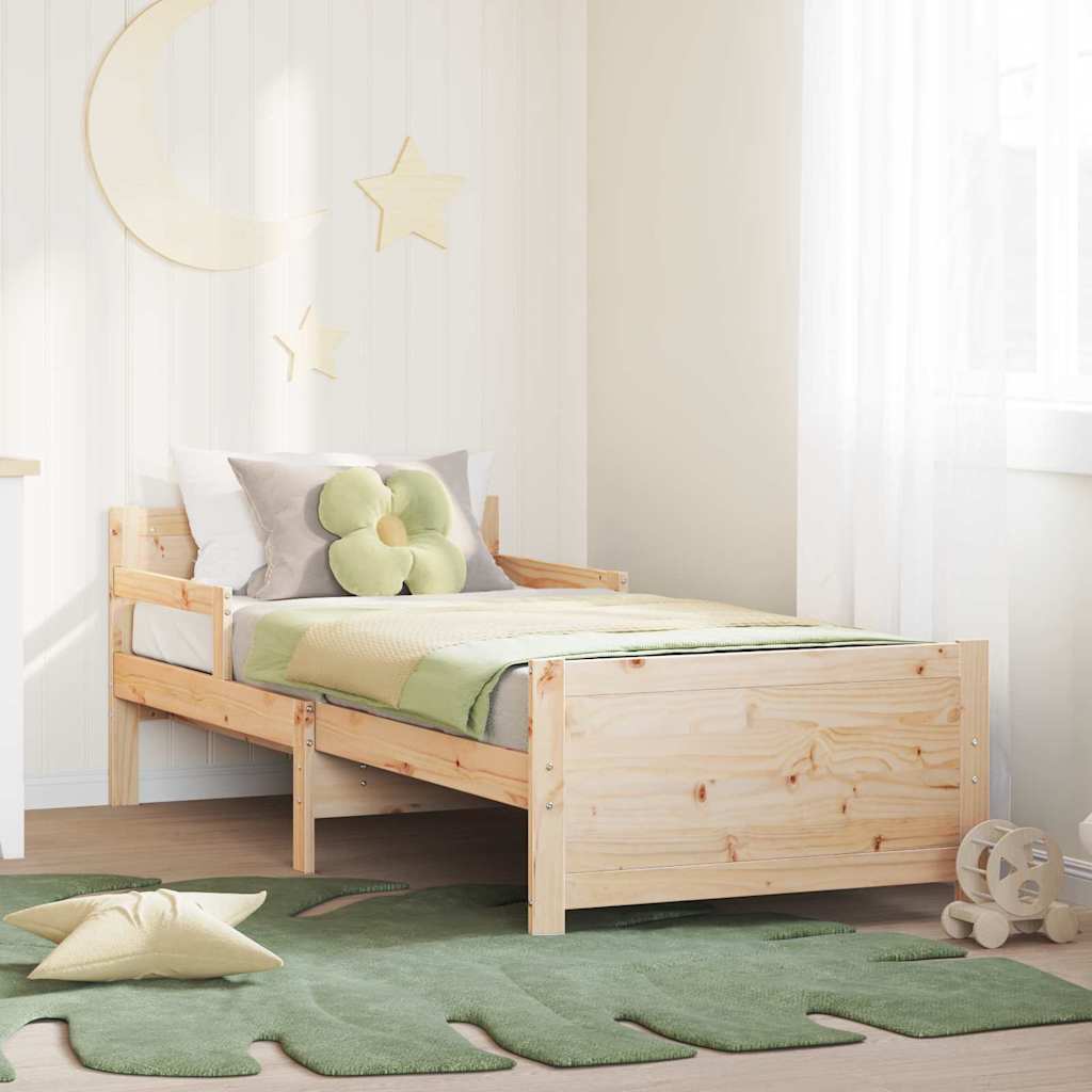 Ausziehbares Bettgestell für Kinder Braun 80 x 130 / 165 / 200 cm