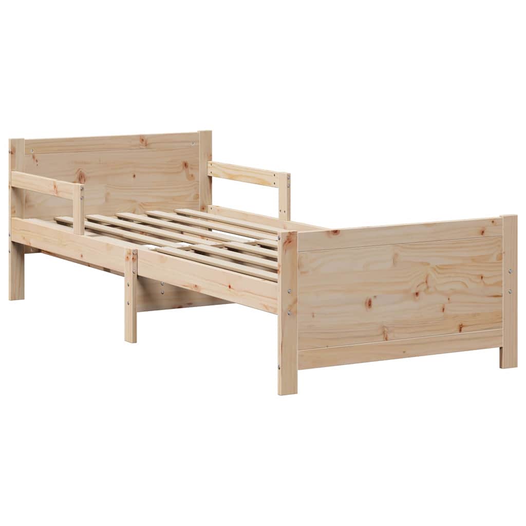 Ausziehbares Bettgestell für Kinder Braun 80 x 130 / 165 / 200 cm