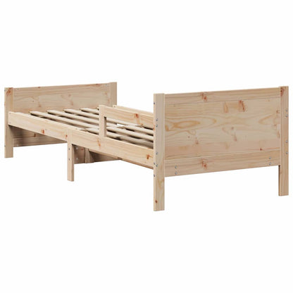 Ausziehbares Bettgestell für Kinder Braun 80 x 130 / 165 / 200 cm