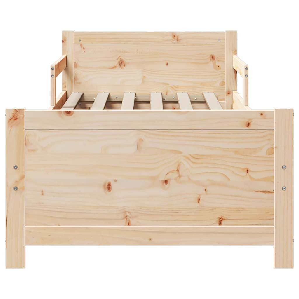 Ausziehbares Bettgestell für Kinder Braun 80 x 130 / 165 / 200 cm