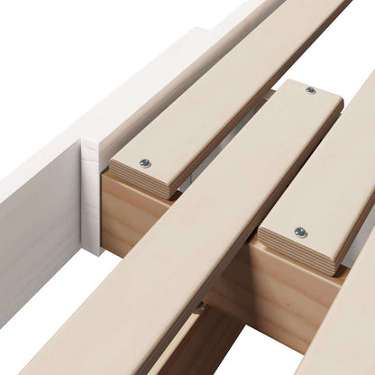 Ausziehbares Bettgestell für Kinder Weiß 80 x 130 / 165 / 200 cm