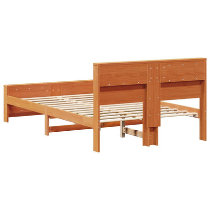 Bettgestell Wachsbraun 120 x 200 cm Massivholz Kiefer