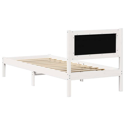 Bettgestell mit Kopfteil Hellgrau 75 x 190 cm Stoff