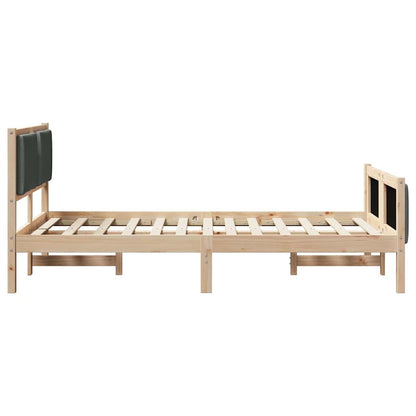 Bettgestell mit Kopfteil Dunkelgrau 120 x 200 cm Stoff