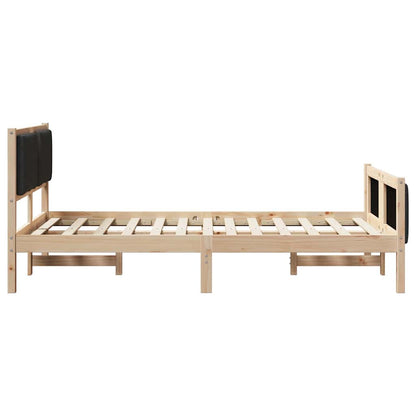 Bettgestell mit Kopfteil Schwarz 120 x 200 cm Stoff