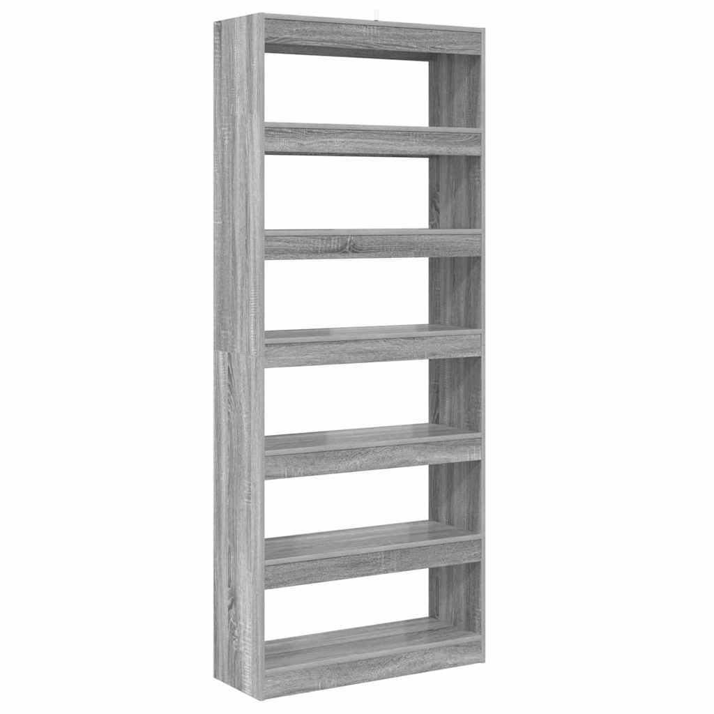 Bücherregal Grau Sonoma 80 x 30 x 198 cm Holzwerkstoff