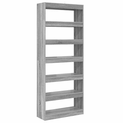 Bücherregal Grau Sonoma 80 x 30 x 198 cm Holzwerkstoff