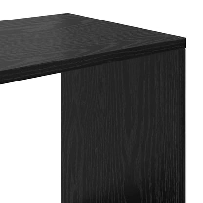 Bücherregal Schwarz Eichen-Optik 132 x 29 x 141.5 cm