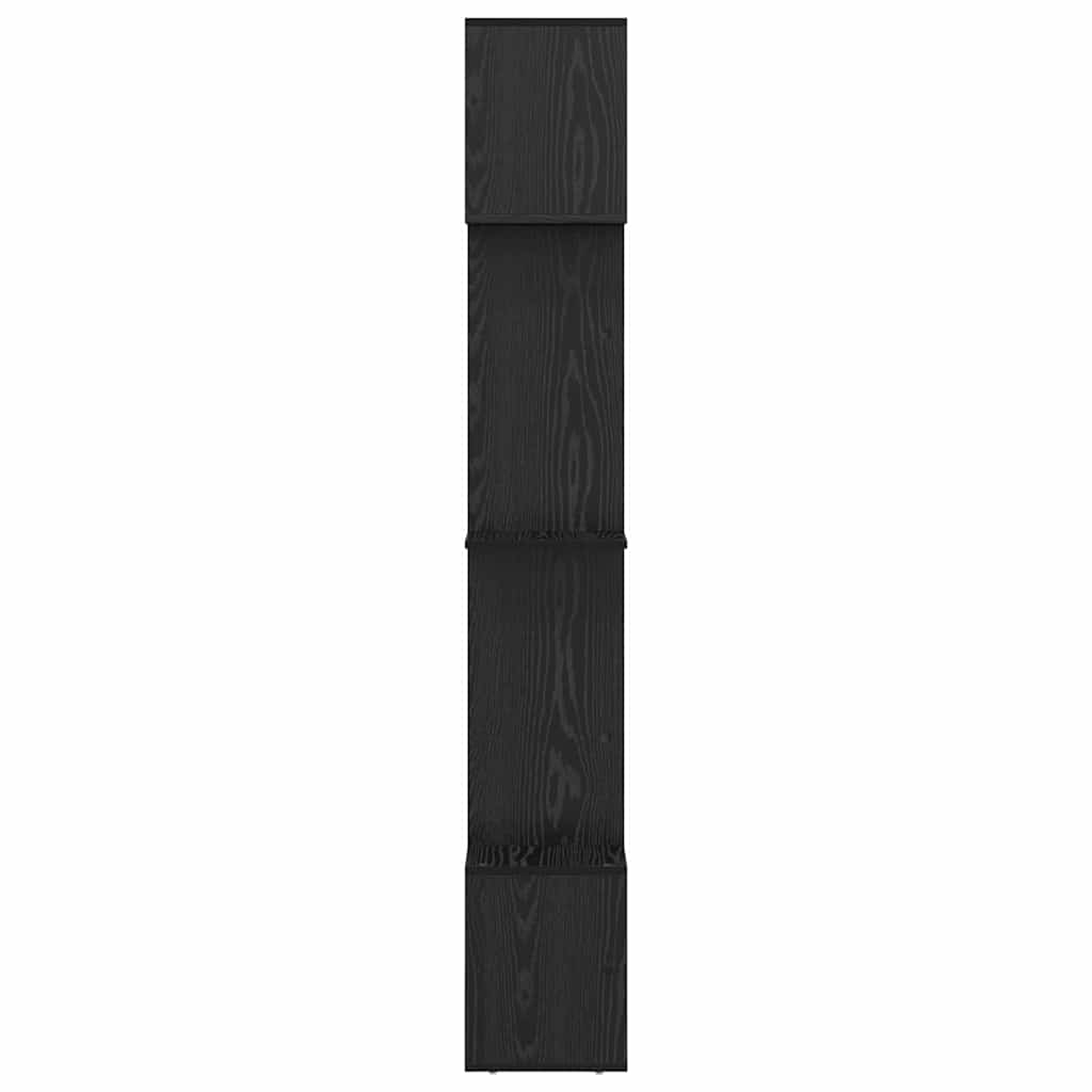 Bücherregal Schwarz Eichen-Optik 92 x 29 x 188 cm Holzwerkstoff
