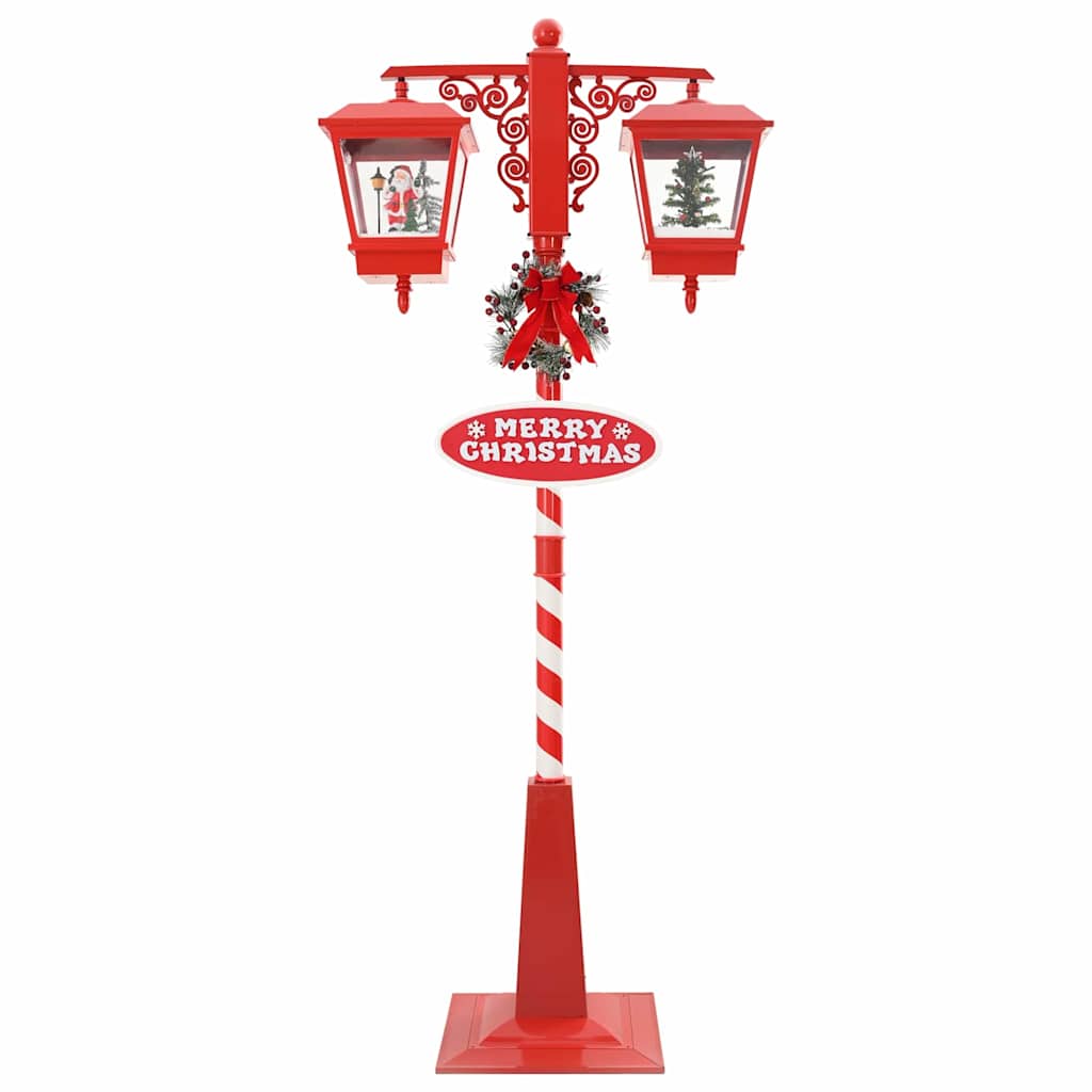 Weihnachtsstraßenlampe mit 2 Laternen Rot 40,5 x 80 x 188 cm