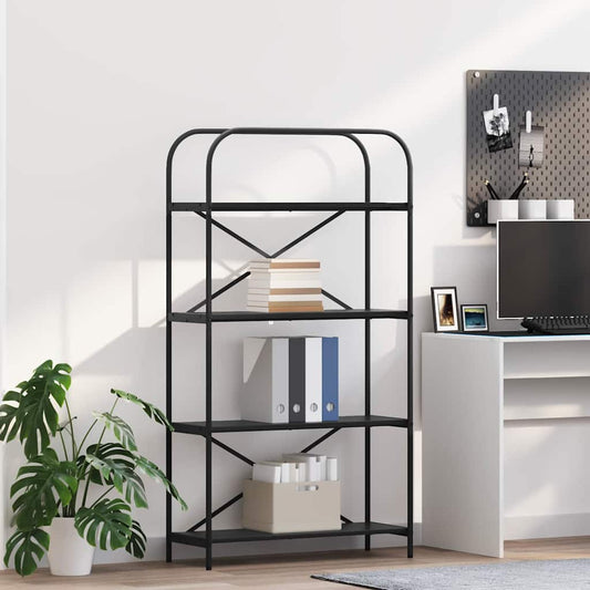Regal Schwarz Eichen-Optik 80 x 30 x 146 cm Holzwerkstoff