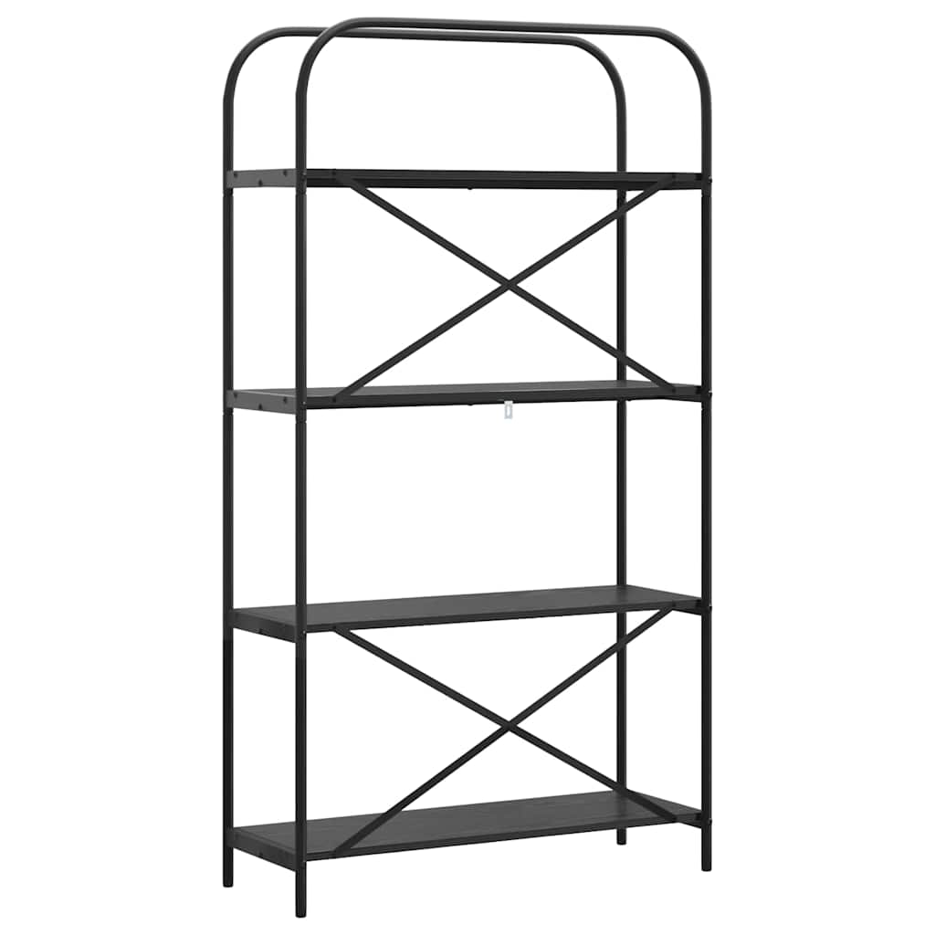 Regal Schwarz Eichen-Optik 80 x 30 x 146 cm Holzwerkstoff