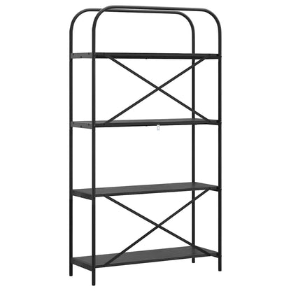 Regal Schwarz Eichen-Optik 80 x 30 x 146 cm Holzwerkstoff