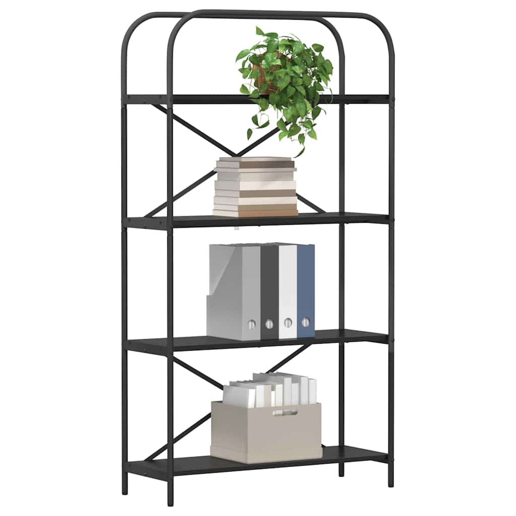 Regal Schwarz Eichen-Optik 80 x 30 x 146 cm Holzwerkstoff