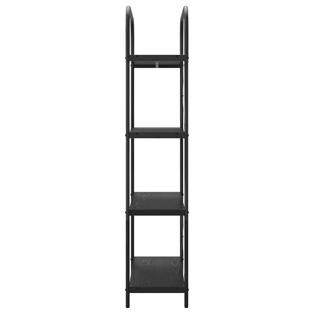 Regal Schwarz Eichen-Optik 80 x 30 x 146 cm Holzwerkstoff