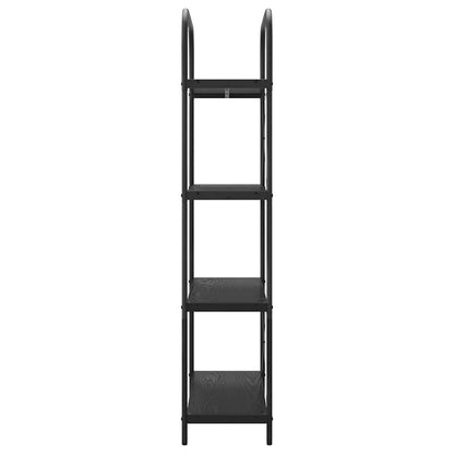 Regal Schwarz Eichen-Optik 80 x 30 x 146 cm Holzwerkstoff