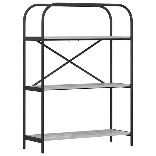 Regal Grau Sonoma 80 x 30 x 109 cm Holzwerkstoff
