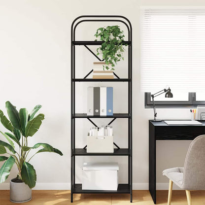 Regal Schwarz Eichen-Optik 60 x 30 x 183 cm Holzwerkstoff