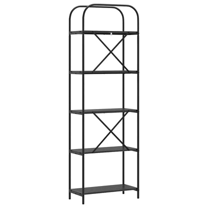 Regal Schwarz Eichen-Optik 60 x 30 x 183 cm Holzwerkstoff