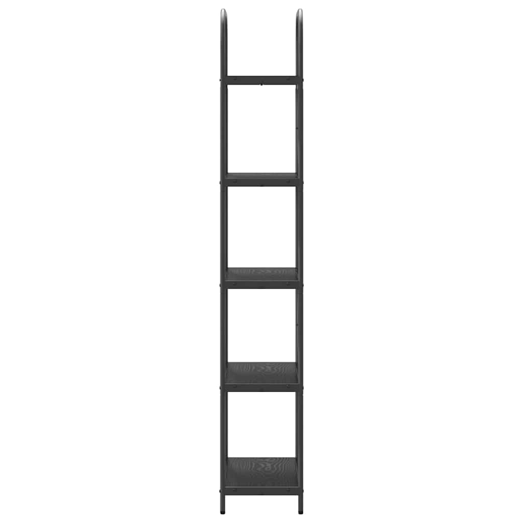 Regal Schwarz Eichen-Optik 60 x 30 x 183 cm Holzwerkstoff