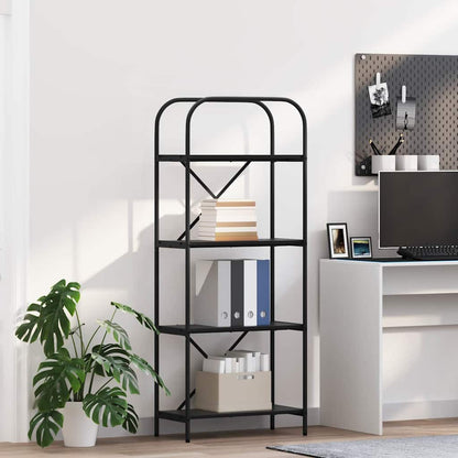 Regal Schwarz Eichen-Optik 60 x 30 x 146 cm Holzwerkstoff