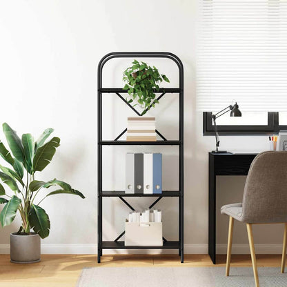 Regal Schwarz Eichen-Optik 60 x 30 x 146 cm Holzwerkstoff