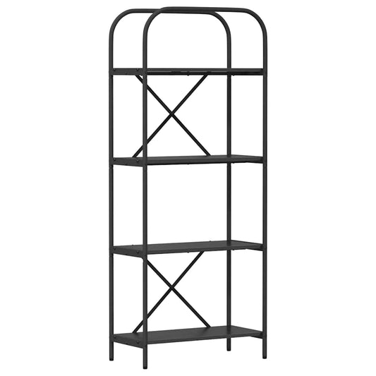 Regal Schwarz Eichen-Optik 60 x 30 x 146 cm Holzwerkstoff