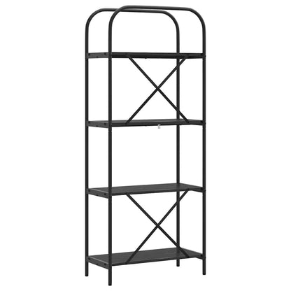 Regal Schwarz Eichen-Optik 60 x 30 x 146 cm Holzwerkstoff
