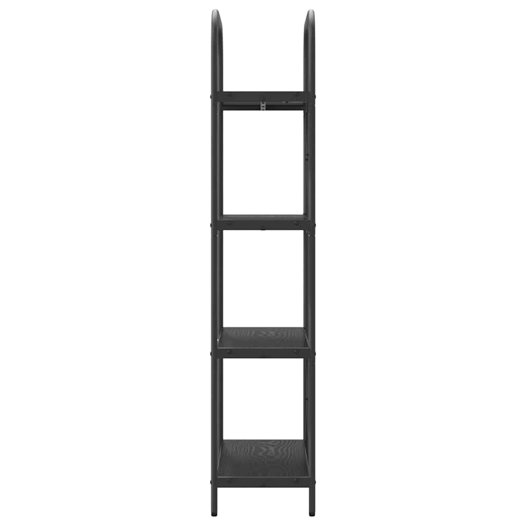 Regal Schwarz Eichen-Optik 60 x 30 x 146 cm Holzwerkstoff