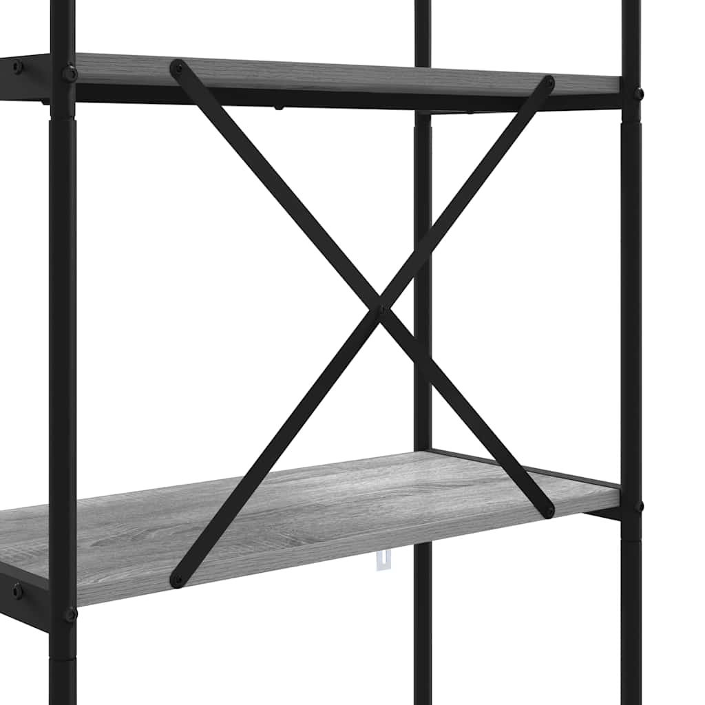 Regal Grau Sonoma 60 x 30 x 146 cm Holzwerkstoff