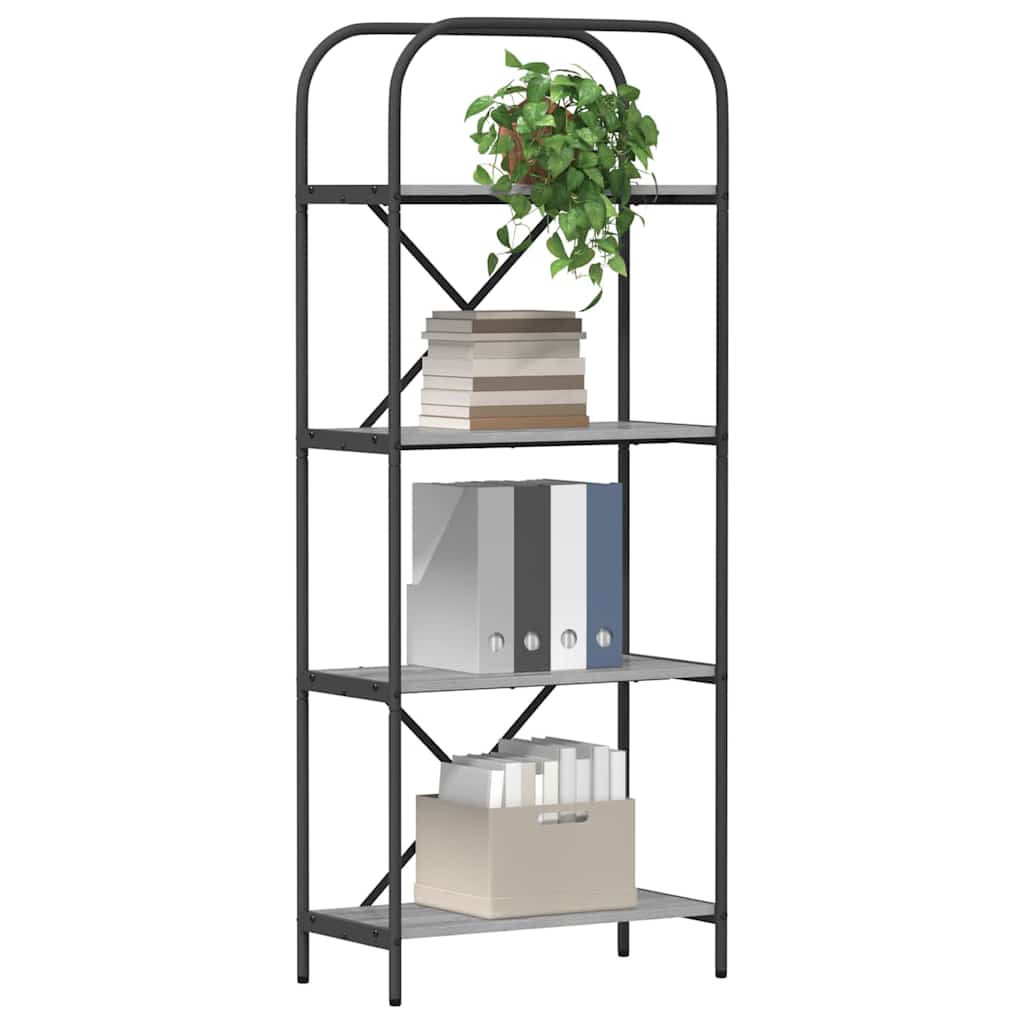 Regal Grau Sonoma 60 x 30 x 146 cm Holzwerkstoff