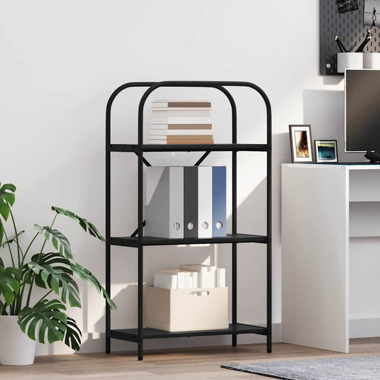 Regal Schwarz Eichen-Optik 60 x 30 x 109 cm Holzwerkstoff