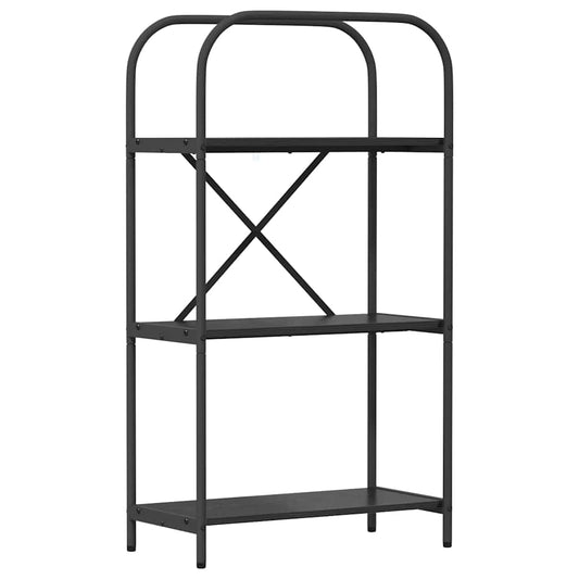 Regal Schwarz Eichen-Optik 60 x 30 x 109 cm Holzwerkstoff